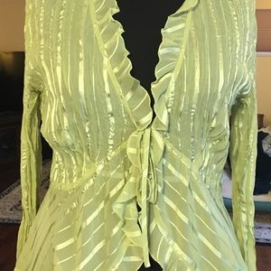 Women’s ruffled sheer sheath style top